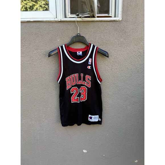 Vintage 90’s Champion Chicago Bulls Michael Jordan #23 Jersey Size M 10-12 - Picture 1 of 8